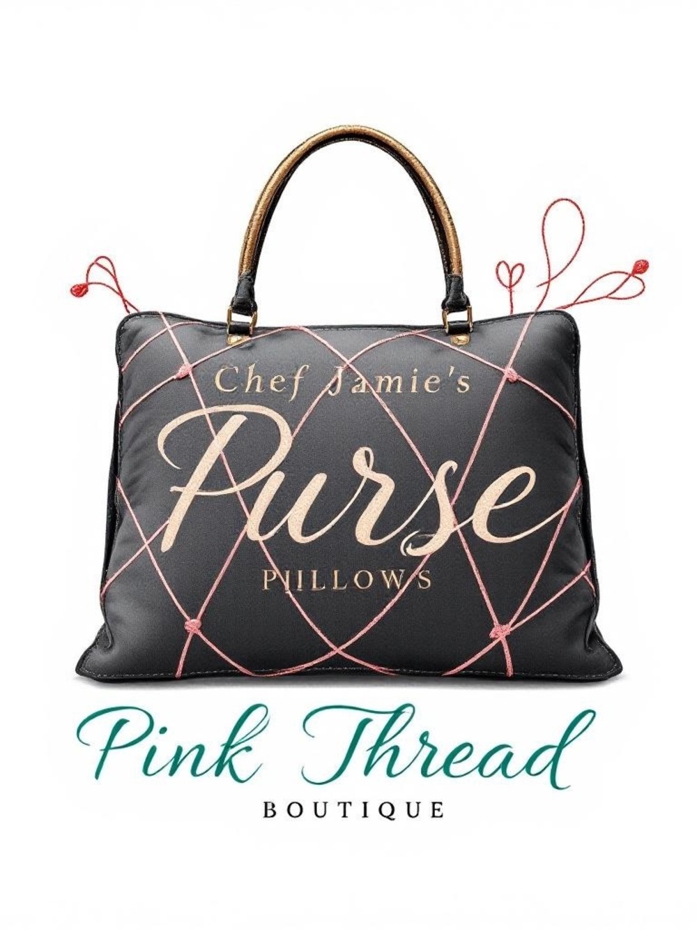 Chef Jamie's Random Chef Choice Set of 4  Purse Pillows - Picture 4 of 15